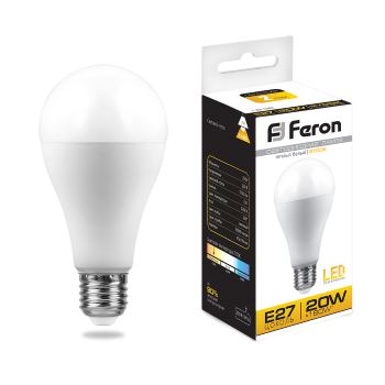 Лампа светодиодная Feron LB-98 A65 20W E27 2700K 25787
