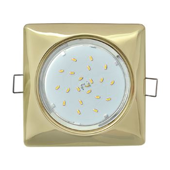 Встраиваемый светильник Ecola GX53 H4 Square золото FG53S4ECB