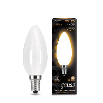 Лампа светодиодная Gauss LED Filament Candle Opal 5W E14 2700K 103201105