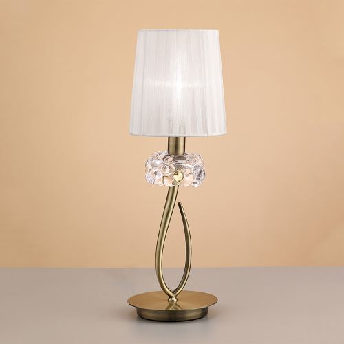 Настольная лампа Mantra Loewe белый/бронза 4737