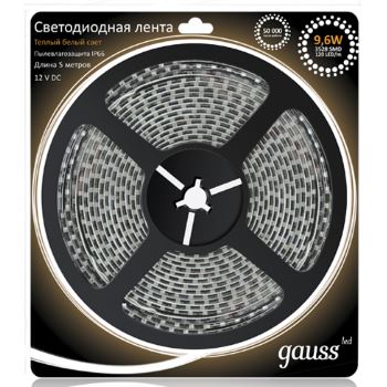 Светодиодная лента Gauss Led Strip 2835/120 SMD 12V 9.6W IP66 теплый белый 311000110