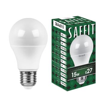 Лампа светодиодная Saffit SBA6015 A60 15W E27 4000K 55011