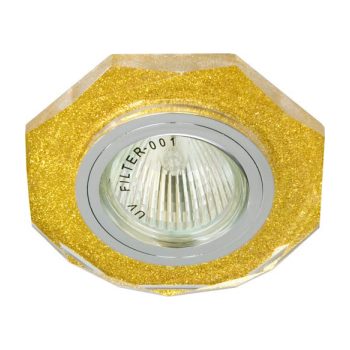 Встраиваемый светильник Feron 8020-2 золото/мерцающее золото