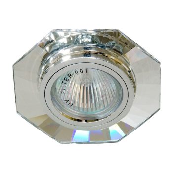 Встраиваемый светильник Feron 8120-2 хром/прозрачный