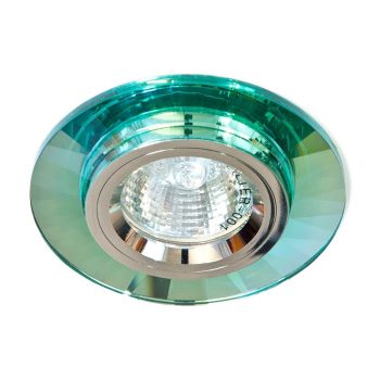 Встраиваемый светильник Feron 8160-2 хром/зелёный