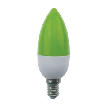 Лампа светодиодная Ecola Candle LED Color 2.6W E14 Green C4TG26ELB