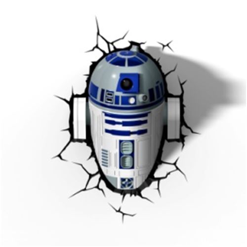 Светильник для детской 3DLightFX 3D Star Wars R2D2