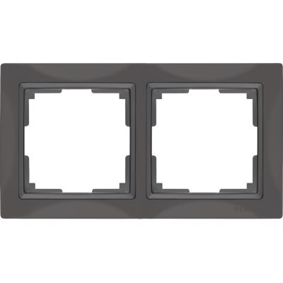Рамка Werkel Snabb Basic 2 поста серо-коричневый WL03-Frame-02
