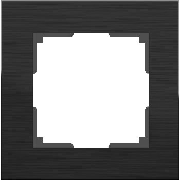 Рамка Werkel Aluminium 1 пост черный алюминий WL11-Frame-01