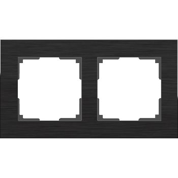 Рамка Werkel Aluminium 2 поста черный алюминий WL11-Frame-02