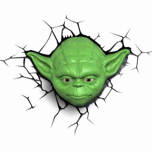 Светильник для детской 3DLightFX 3D Star Wars Yoda Face